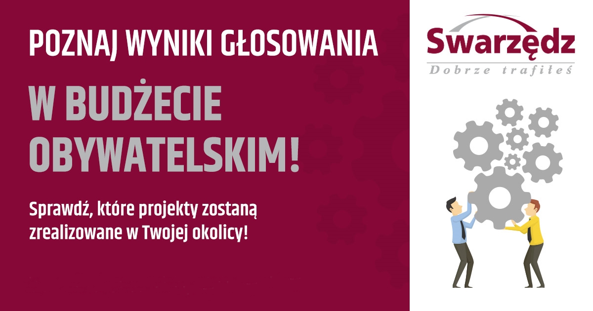 Budżet Obywatelski Gminy Swarzędz na rok 2023 – wyniki głosowania