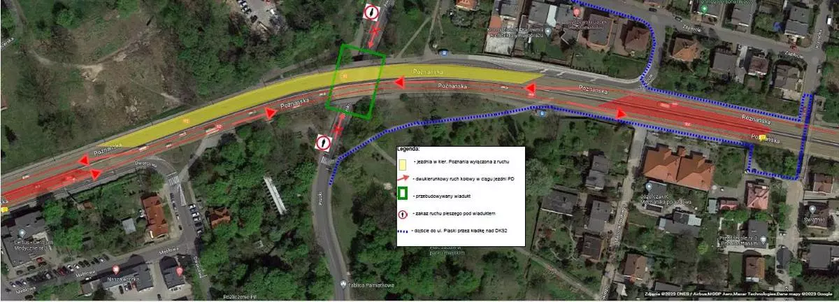 Utrudnienia dla pieszych w ul. Piaski 9-16 września