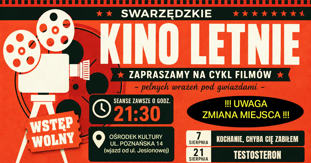 Swarzędzkie Kino Letnie – zmiana miejsca