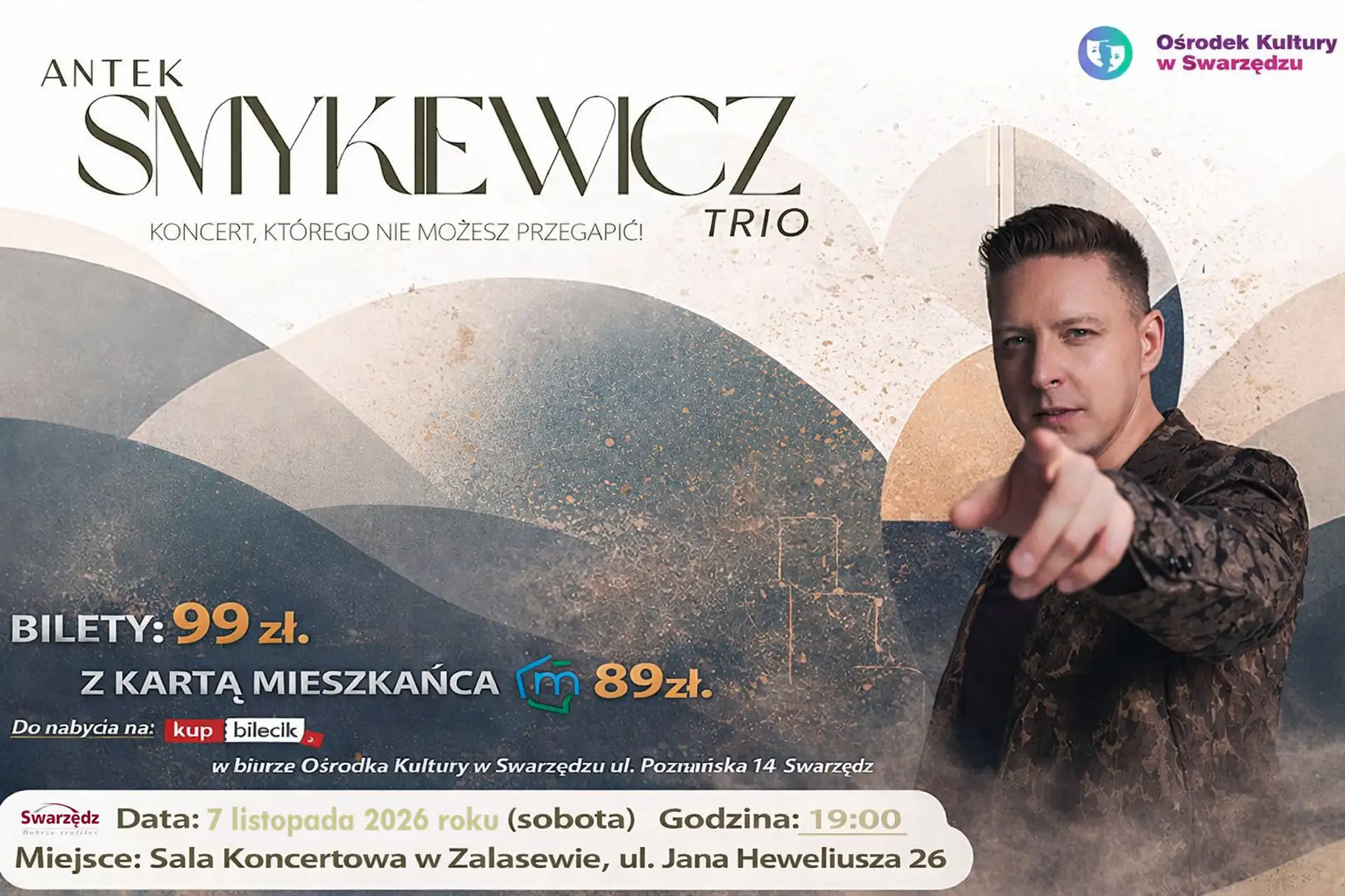 Antek Smykiewicz Trio wystąpi w Zalasewie!